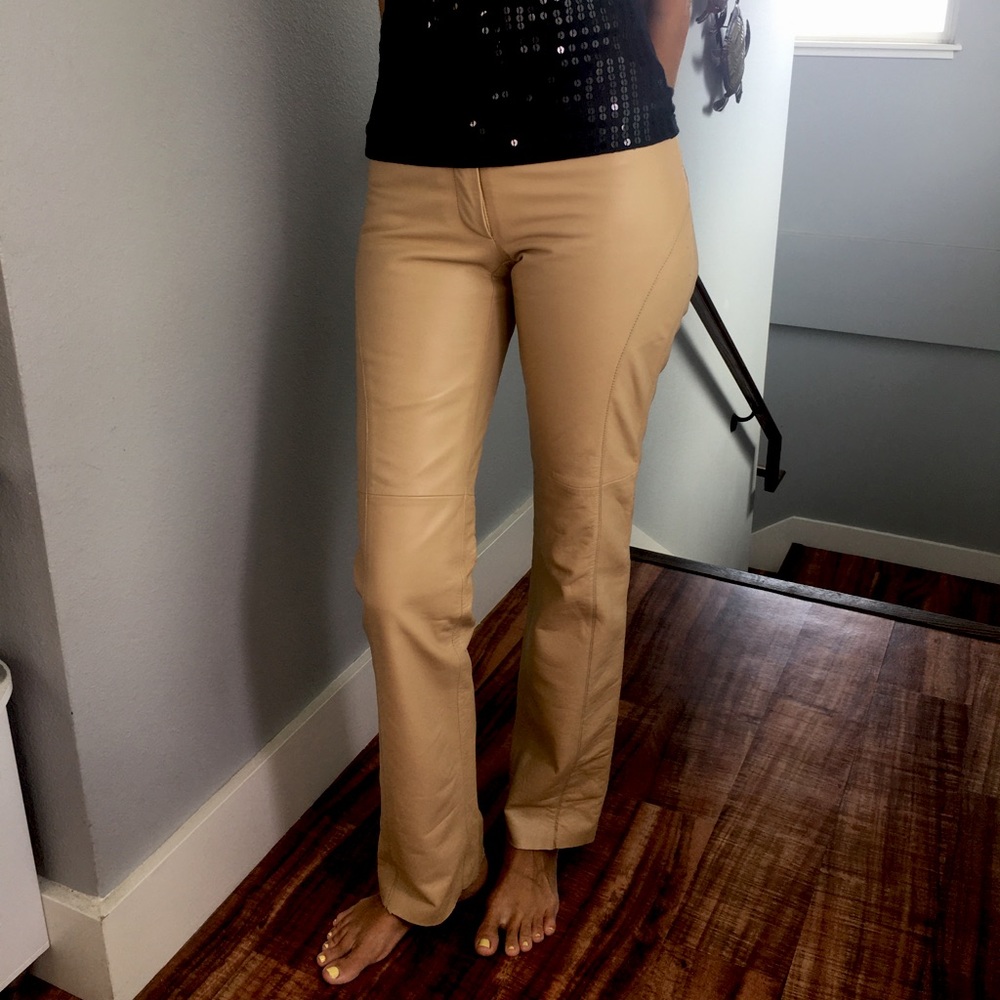 Andrew Marc genuine leather pants size 2